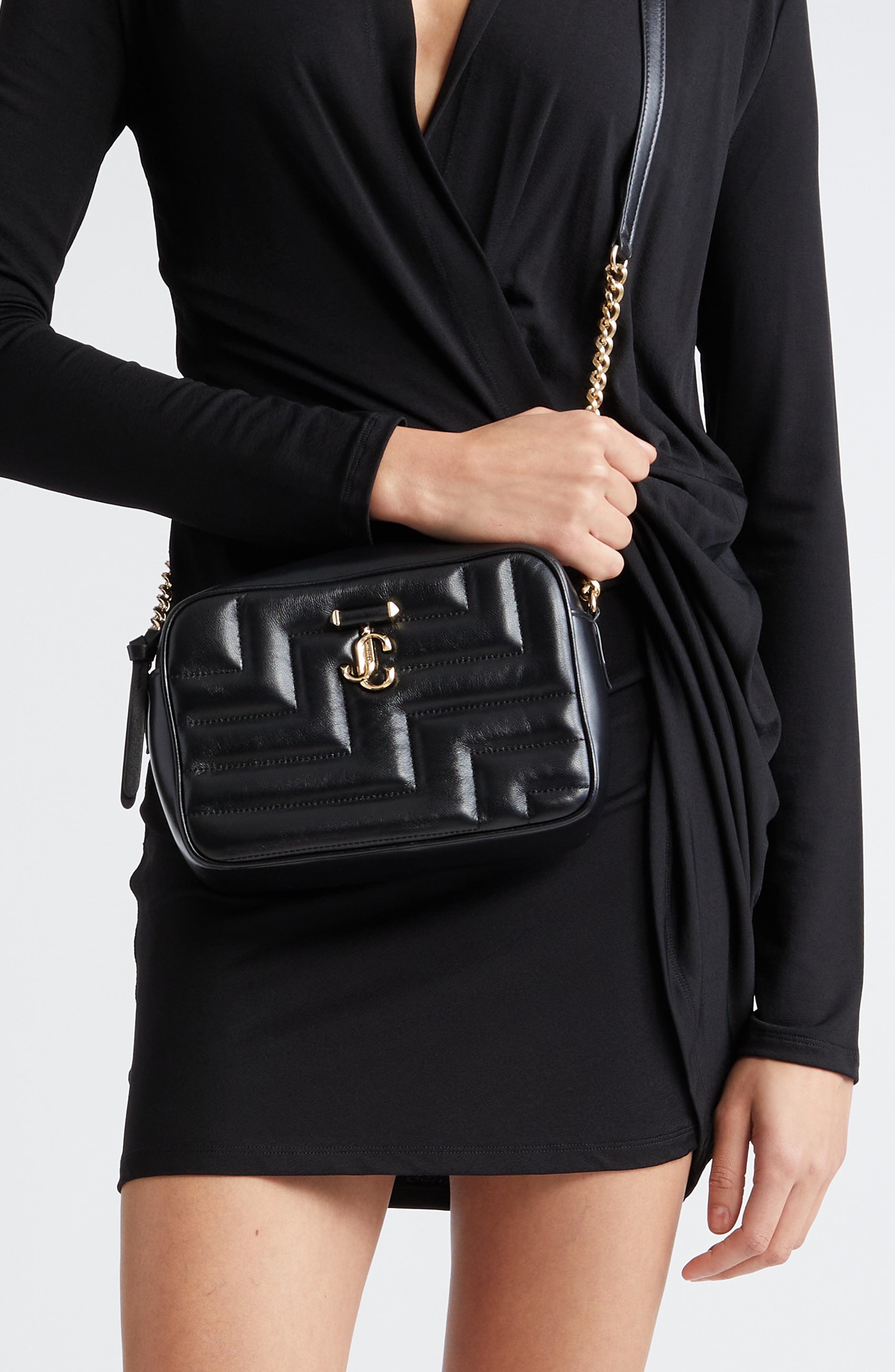 Jimmy Choo Avenue Bohemia Quilted Leather Shoulder Bag, Alternate, color, 