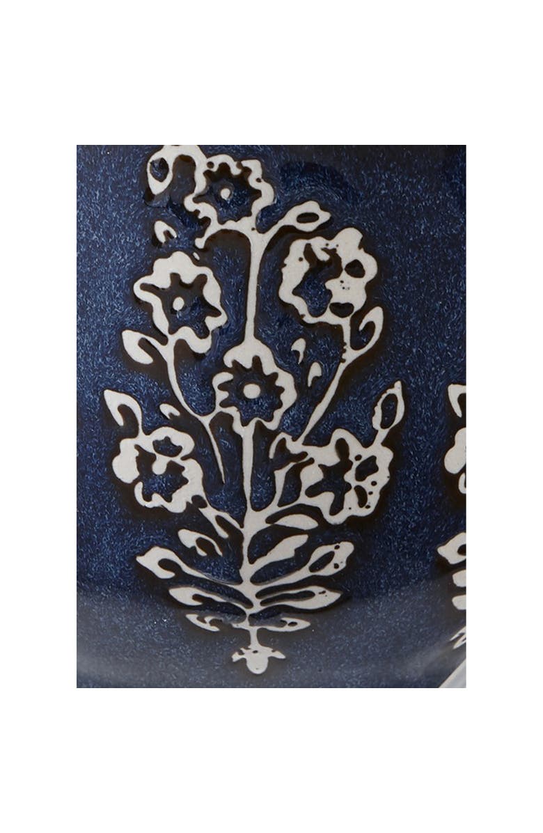 tag Cottage Reactive Block Serve Bowl Blue Multi Ceramic, Alternate, color, Blue