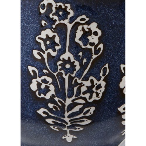 Tag Cote Reactive Block Serve Bowl Blue Multi Ceramic In Blue