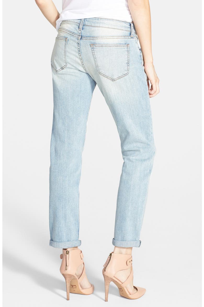 Destroyed Boyfriend Jeans, Alternate, color, LIGHT WASH