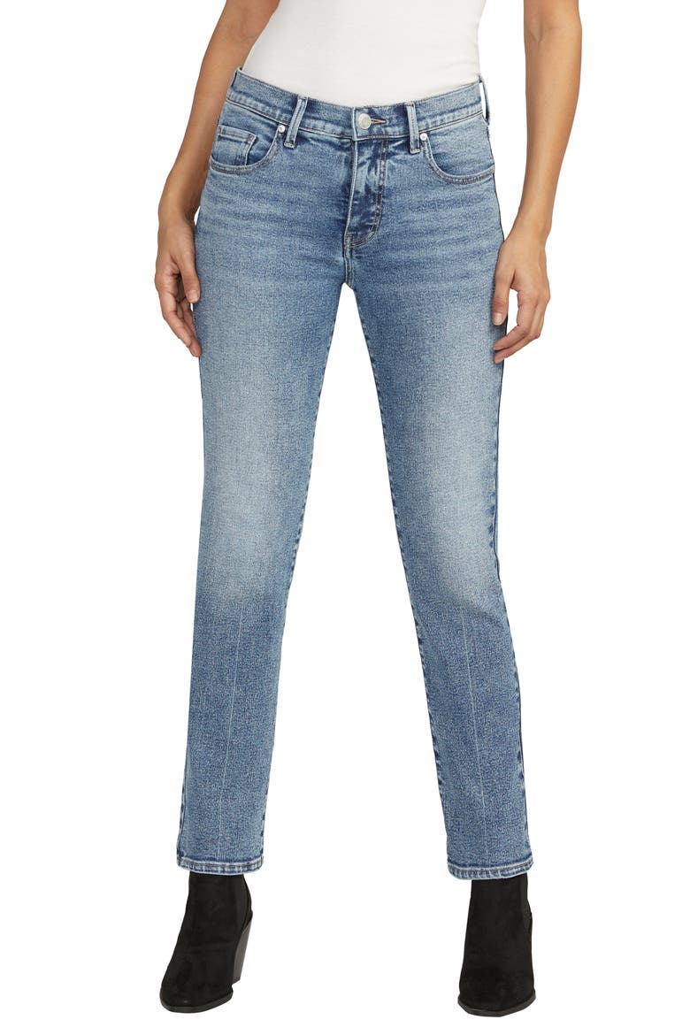 Cassie Slim Straight Leg Jeans, Main, color, BEACON BLUE