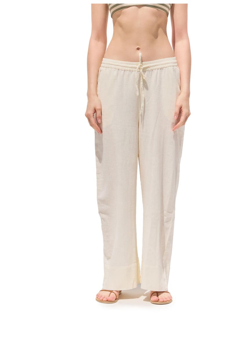 Terra Wide Leg Beach Pant Cover-Up, Main, color, Cream