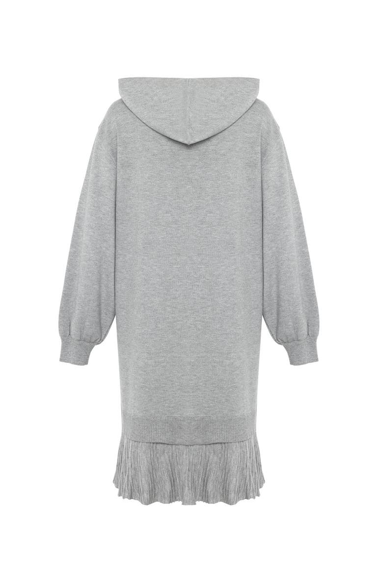 THEO The Label Nomia Pleated Hem Hoodie Dress, Alternate, color,