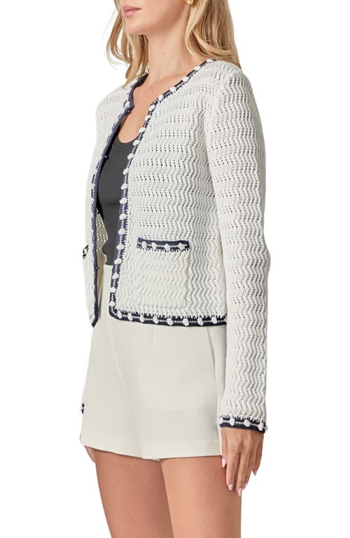 English Factory Crochet Cardigan