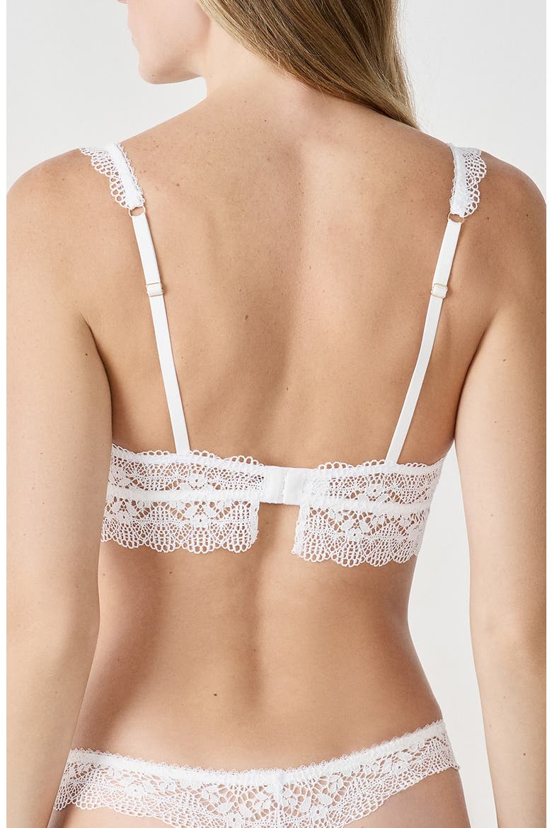 Souffle Wireless Longline Bra, Alternate, color, ECRU