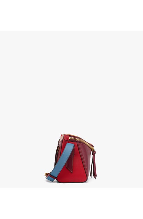 Mcm 3d Diamond Colorblock Leather Shoulder Bag In Multi