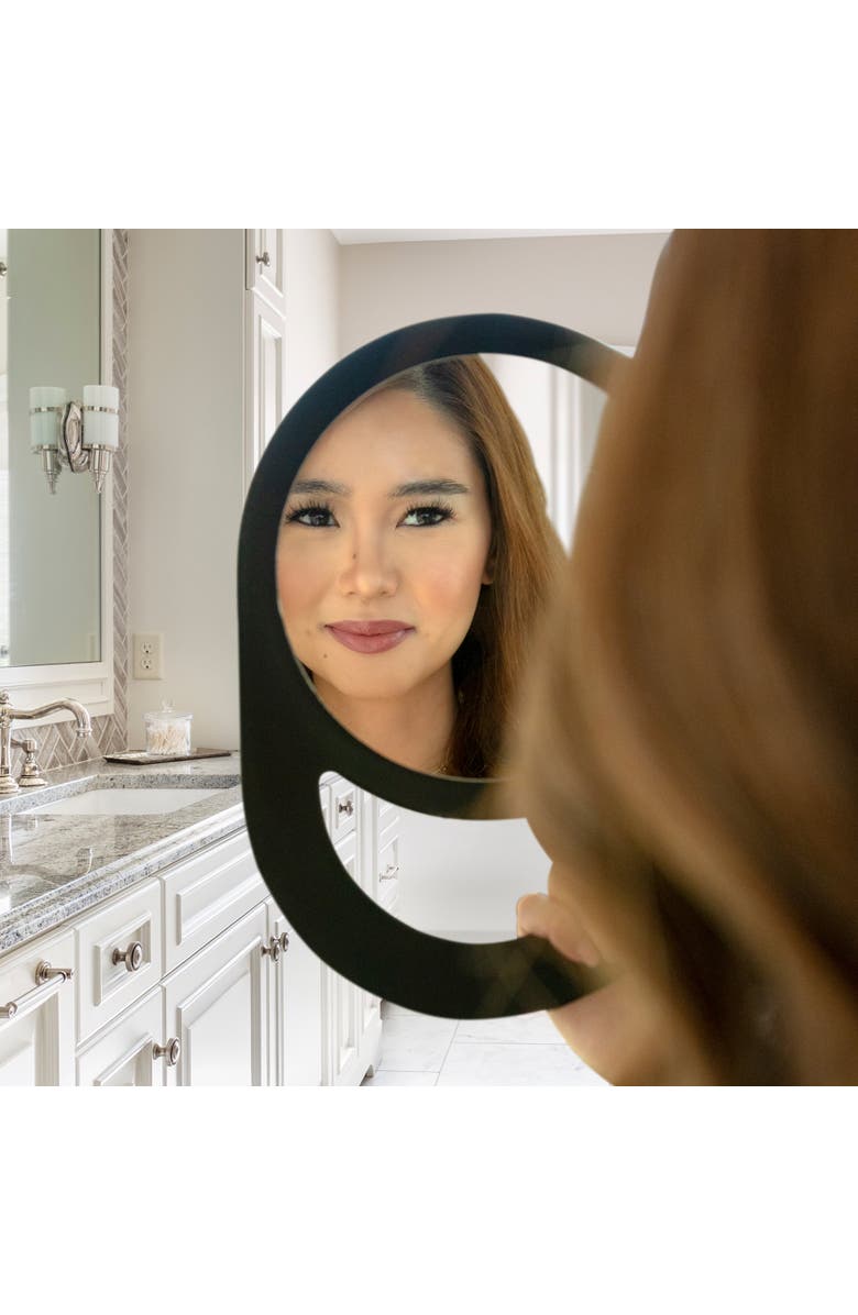 Zadro Hand Mirror with Handle, Alternate, color, Black