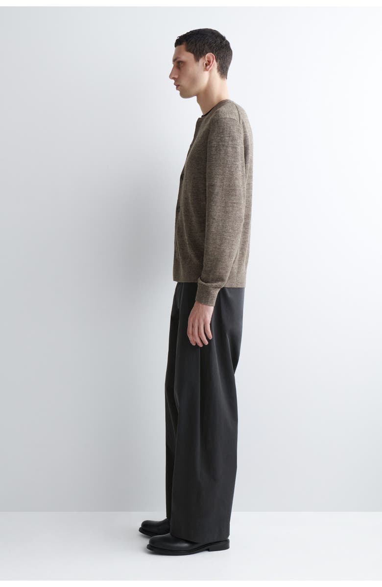 COS Knitted Linen Cardigan, Alternate, color, Taupe Mélange