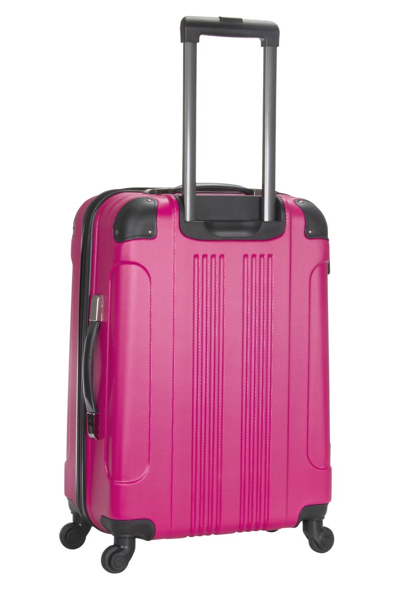 Out of Bounds Lightweight Hardside 4-Wheel Spinner Luggage, Alternate, color, MAGENTA