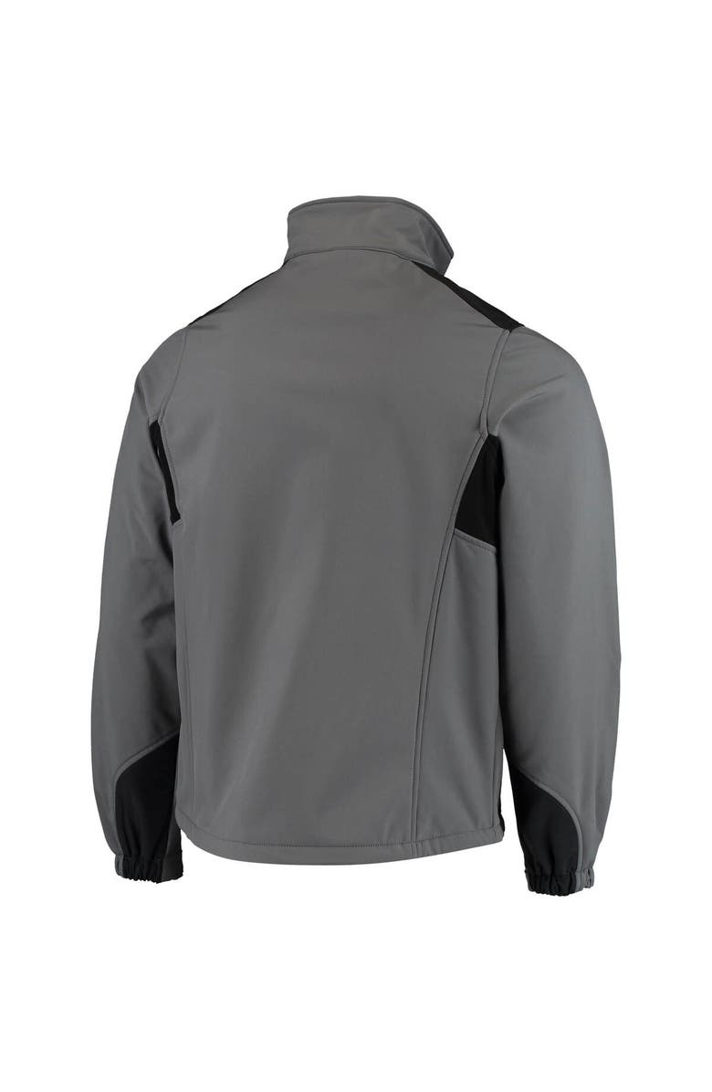 DUNBROOKE Men's Dunbrooke Charcoal Detroit Lions Circle Softshell Fleece Full-Zip Jacket, Alternate, color, 