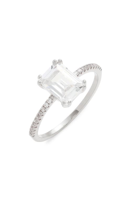 Nordstrom Radiant Cubic Zirconia Ring In Clear- Silver