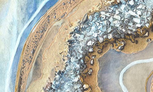 Wynwood Studio The Luxurious Geode Canvas Wall Art In Gold
