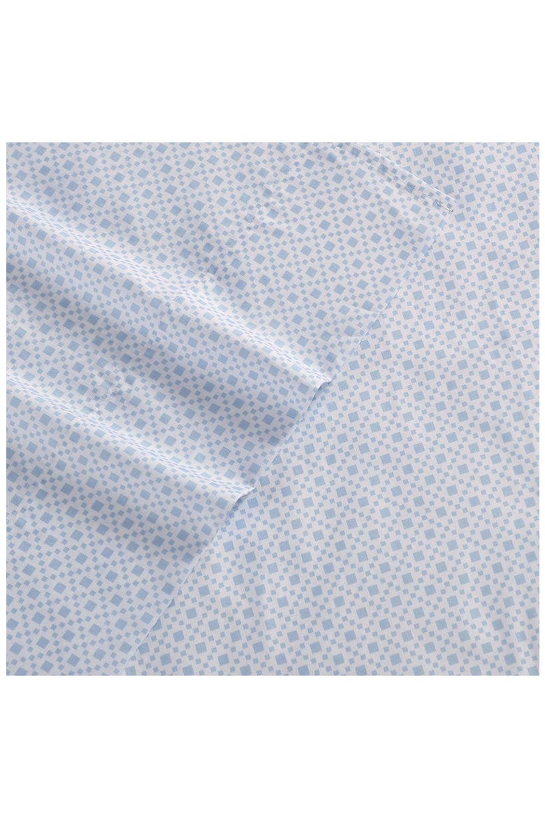 Annie Geo Cooling Microfiber Sheet Set, Alternate, color, BLUE
