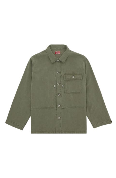 Newfrog Japan Herringbone Cotton Overshirt