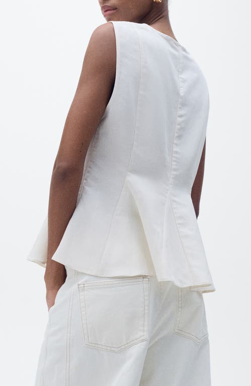 Mango Sleeveless Peplum Top