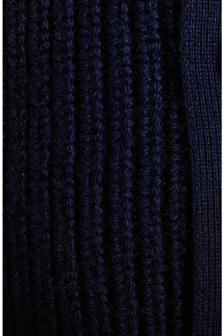 Rib Merino Wool Cardigan, Alternate, color, NAVY