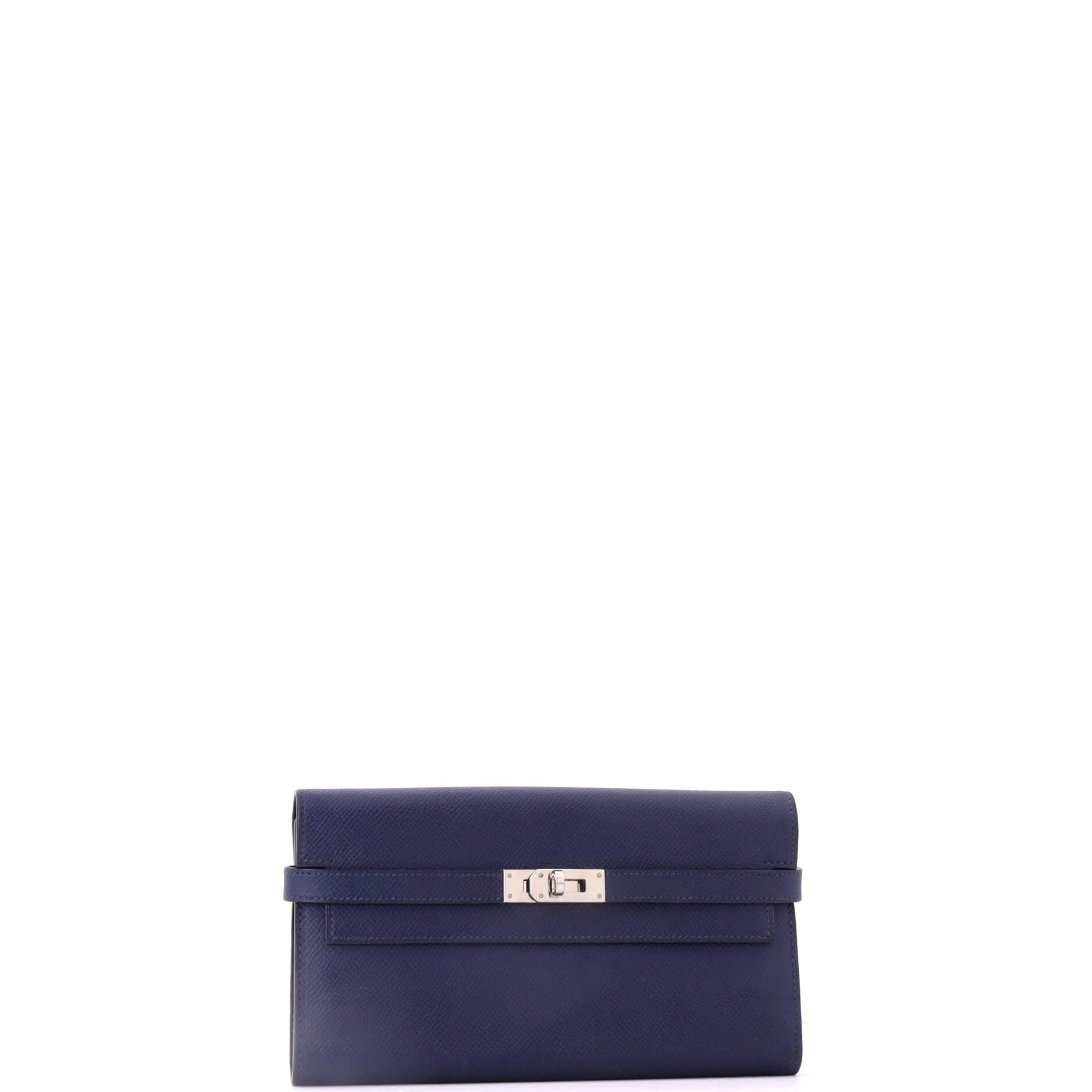 Kelly Wallet Epsom Long, Alternate, color, Blue