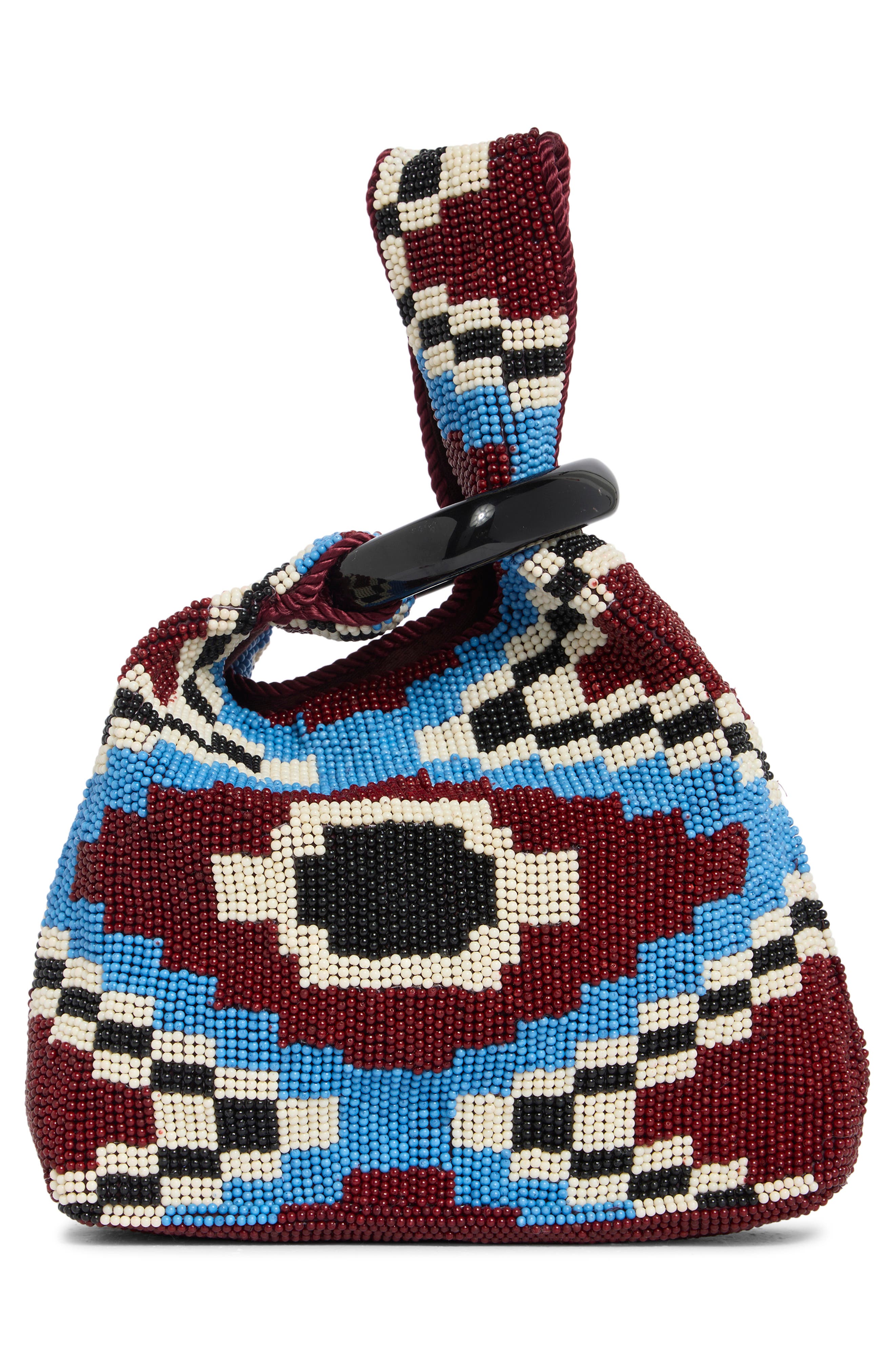 Veronica Beard Beaded Swing Top Handle Bag, Alternate, color, Wine Multi