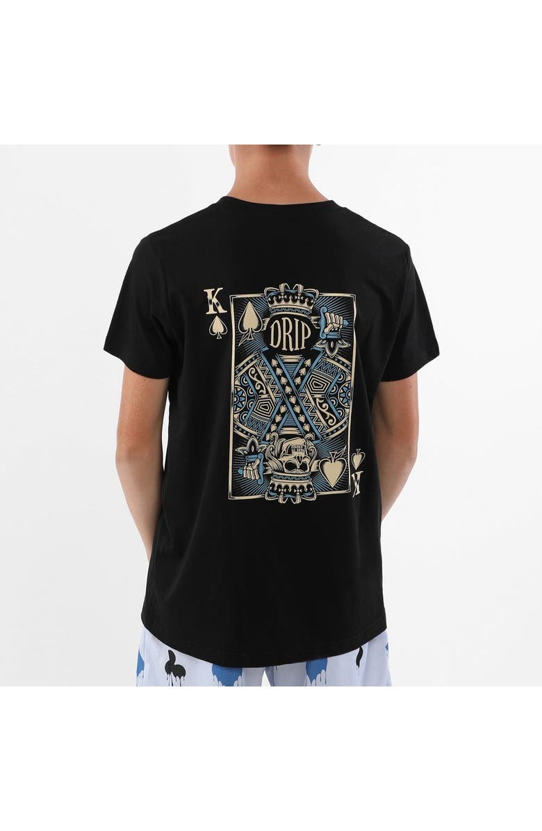 The Drip Shop King Of Aces Graphic Tee - Big Kid, Alternate, color, Black