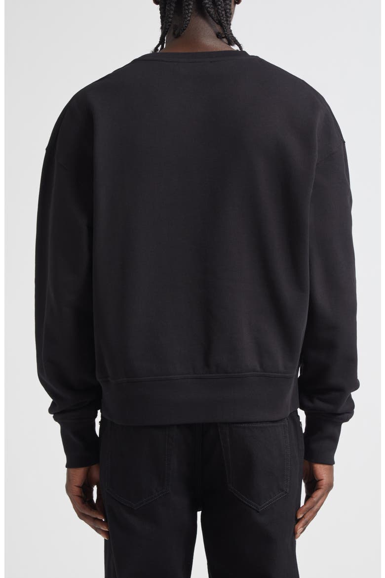 Logo Graphic French Terry Sweatshirt, Alternate, color, BLACK / BLACK