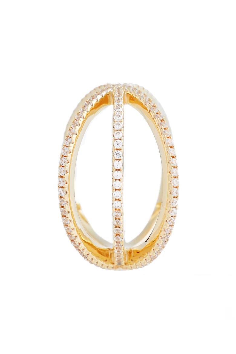 Pavé Crisscross Ring, Alternate, color, CLEAR- GOLD