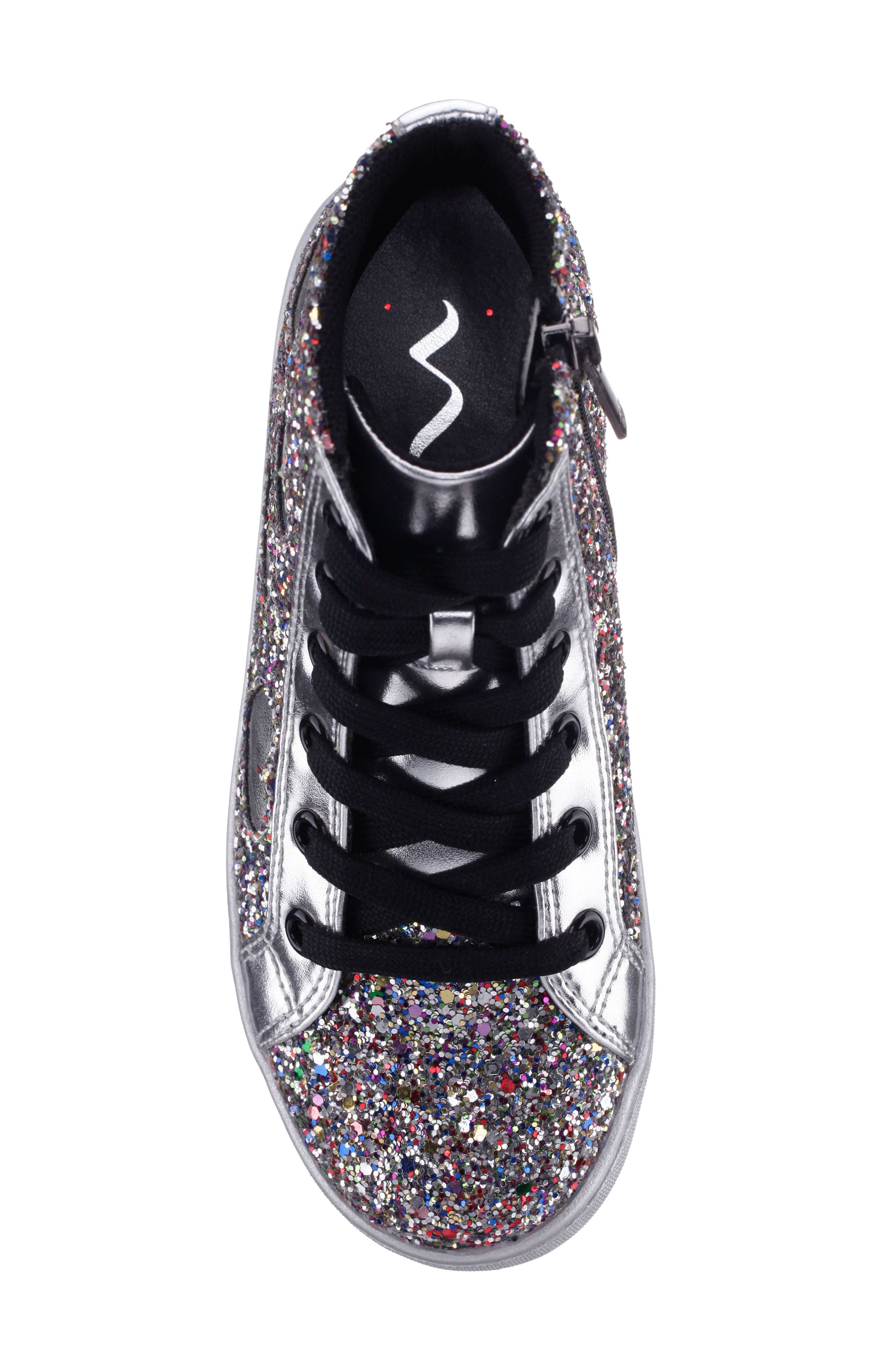 Kids' Cass High Top Sneaker, Alternate, color, MULTI GLITTER