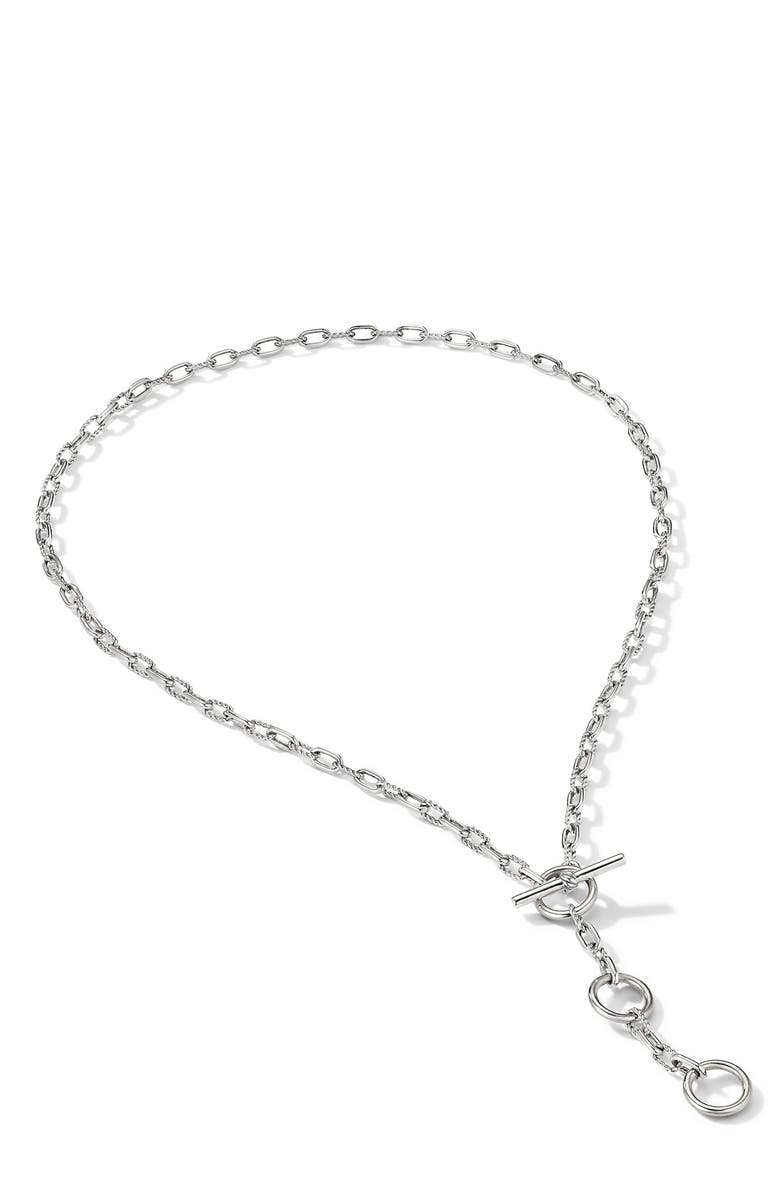 David Yurman DY Madison<sup>®</sup> Three Ring Chain Necklace in Sterling Silver, 3mm, Alternate, color, 