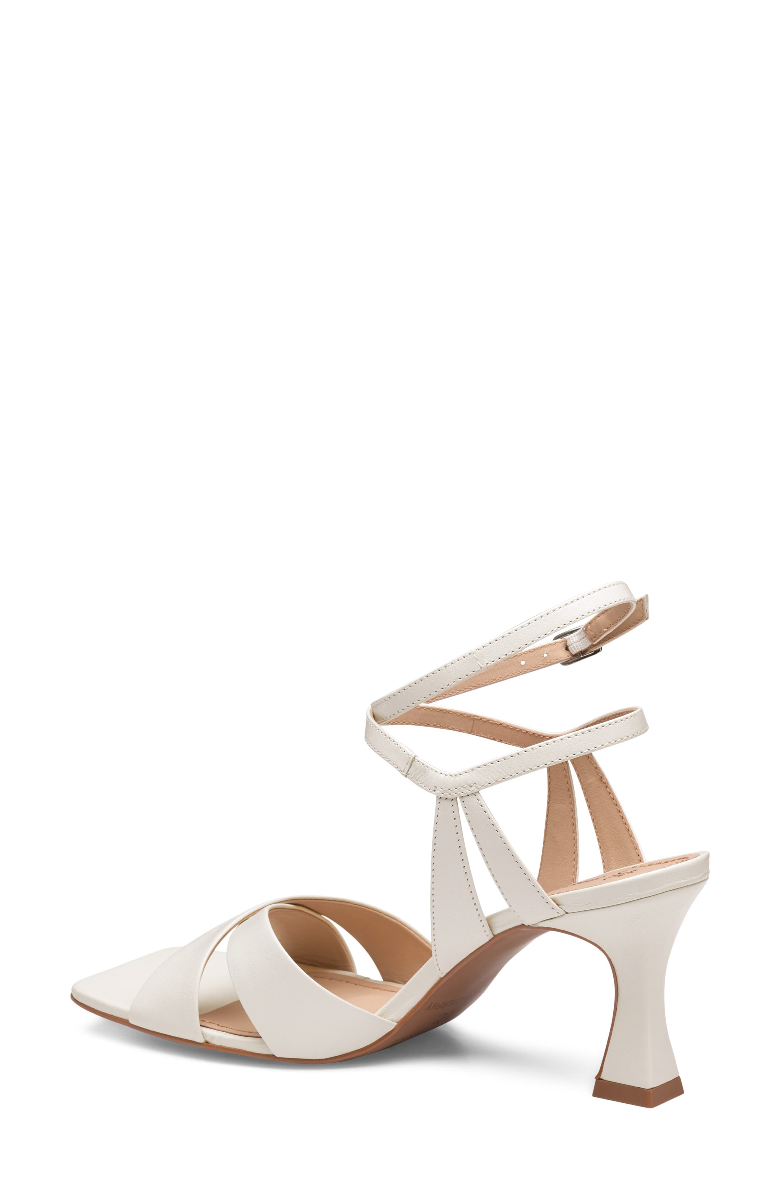 Johnston & Murphy Christine Ankle Strap Sandal, Alternate, color, White Glove Leather
