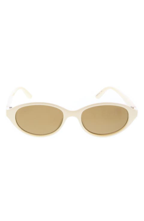 51mm Slim Oval Sunglasses