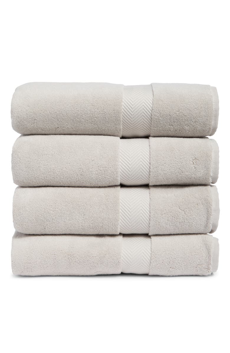 Nordstrom Organic Hydrocotton Set of 4 Bath Towels $140 Value, Main, color, Grey Vapor