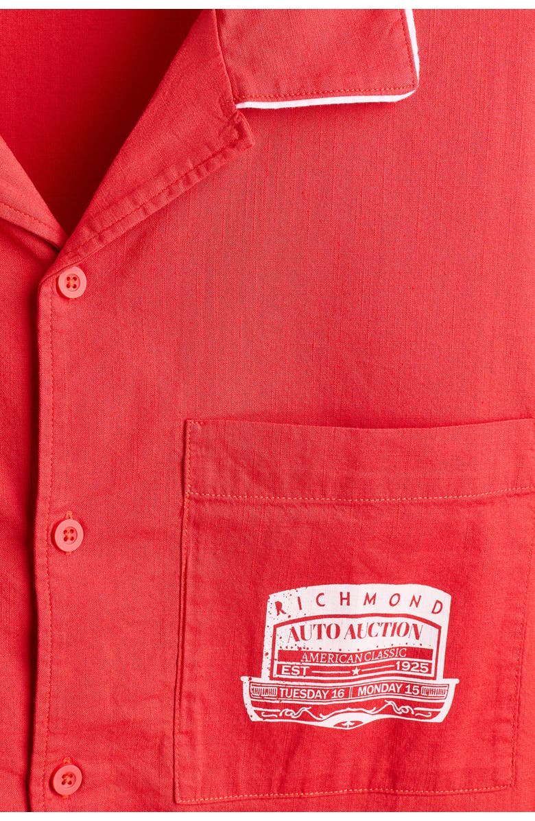 H&M Relaxed-fit printed shirt, Alternate, color, Light Red/Richmond