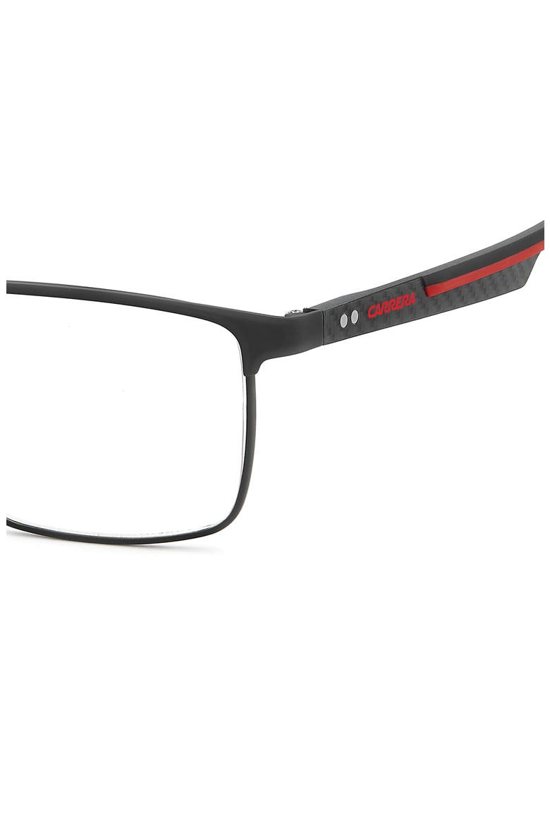 55mm Rectangular Optical Glasses, Alternate, color, MATTE BLACK RED