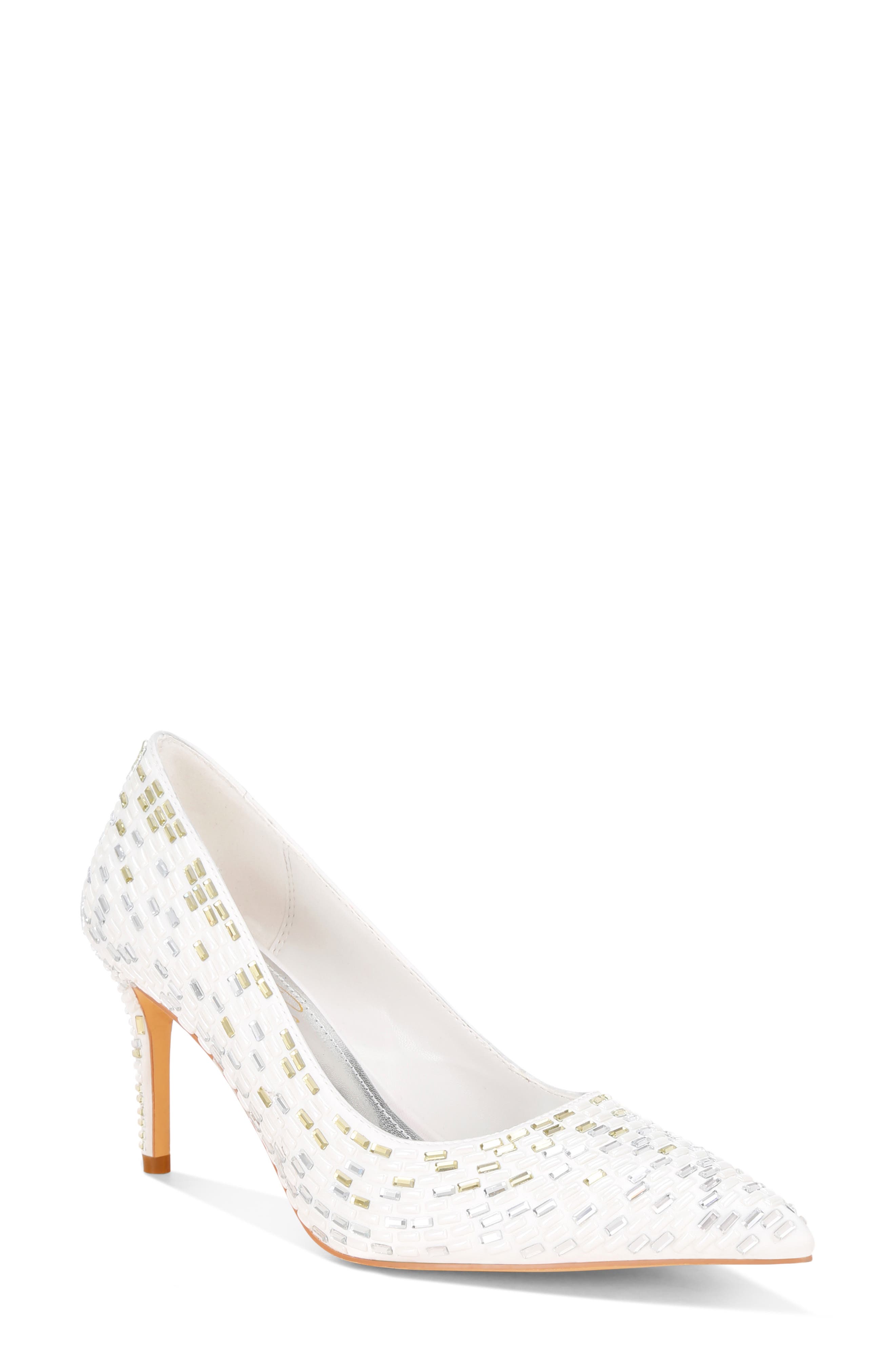 Elodie Mirrored Jewel Pump