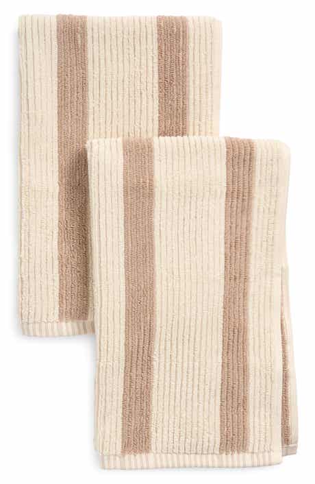 NORDSTROM RACK 2-Pack Reversible Stripe Hand Towel