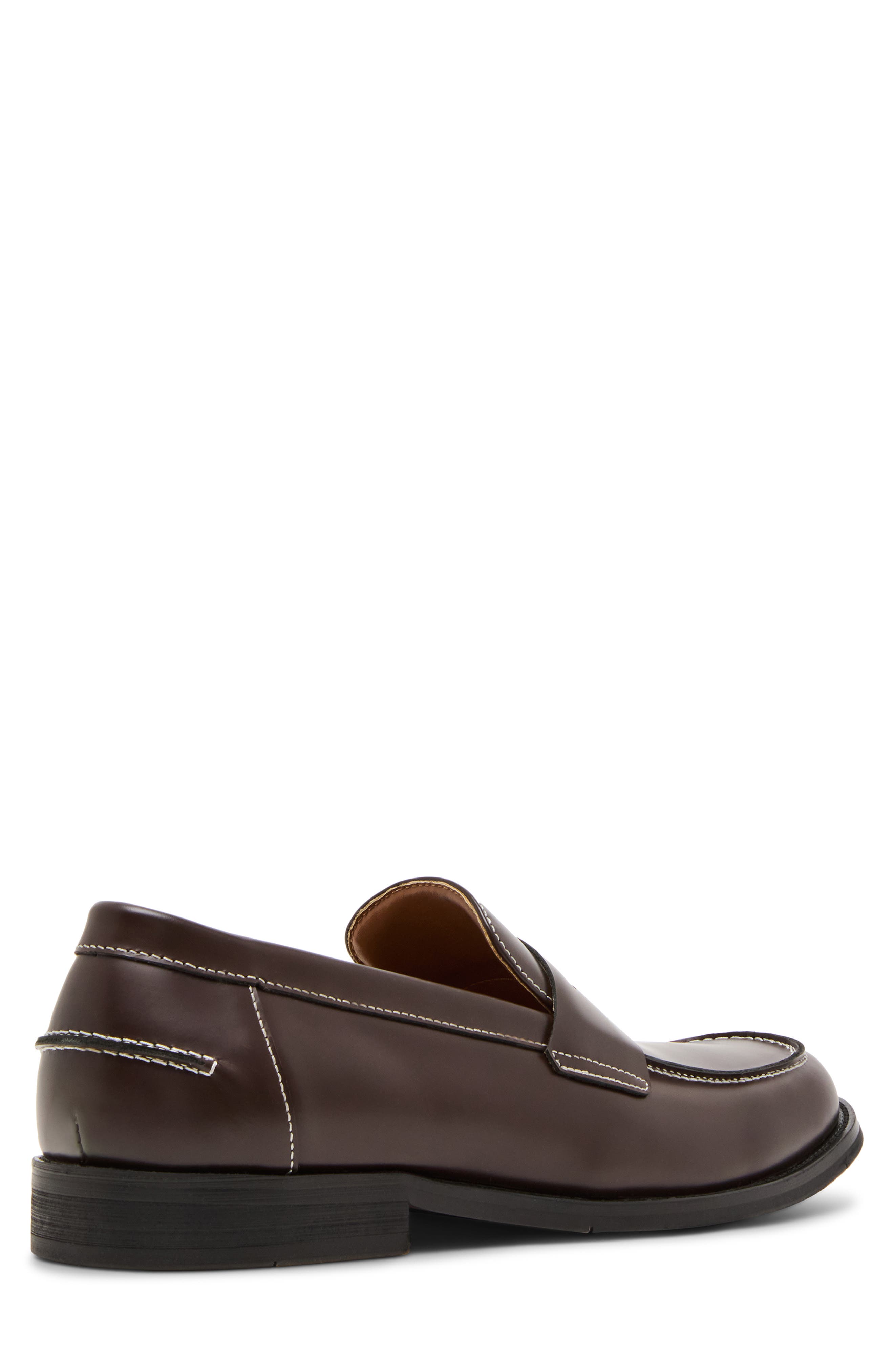 Natan Penny Loafer, Alternate, color, DARK BROWN