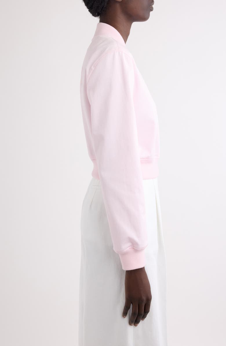 Givenchy Logo Embroidered Crop Bomber Jacket, Alternate, color, 