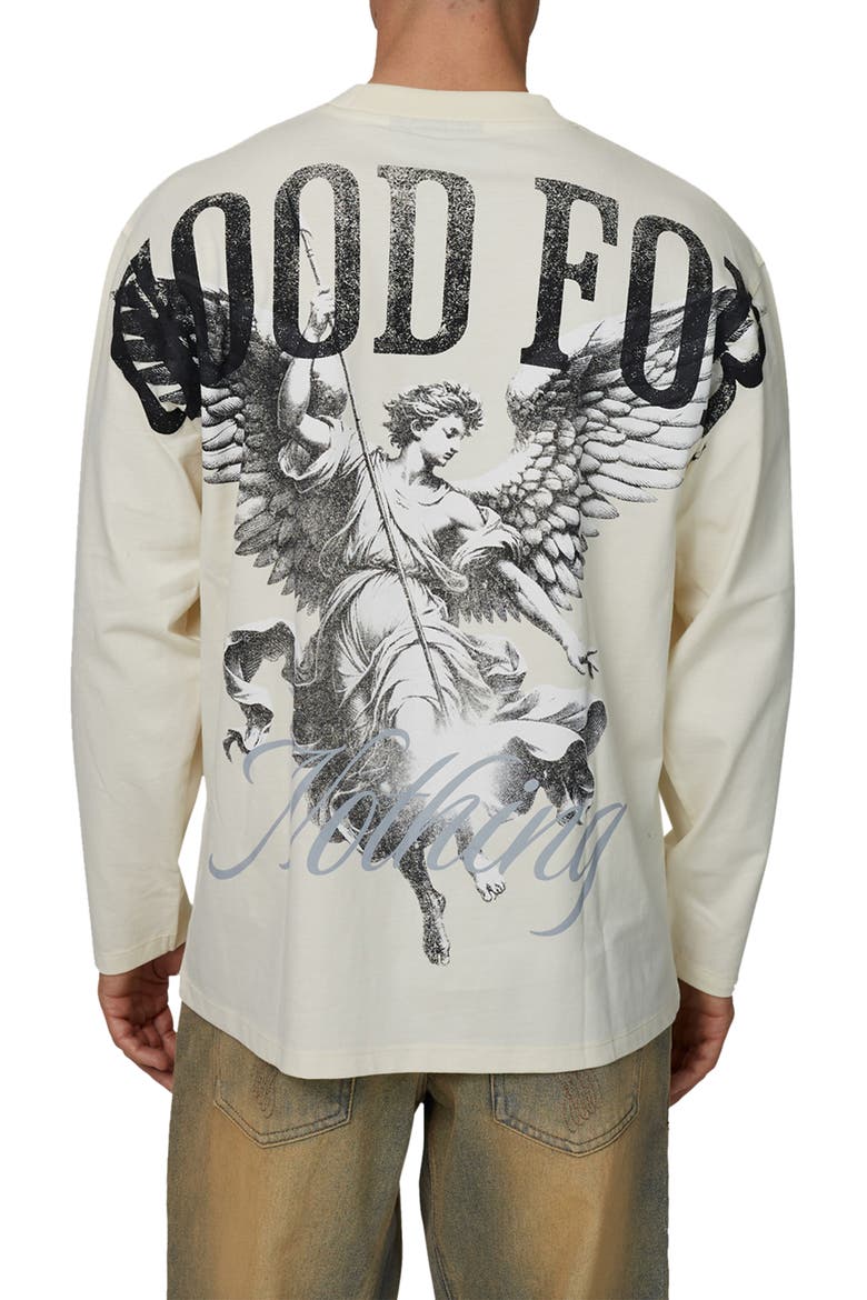 Oversized Long Sleeve Revival T-Shirt, Alternate, color, Ivory