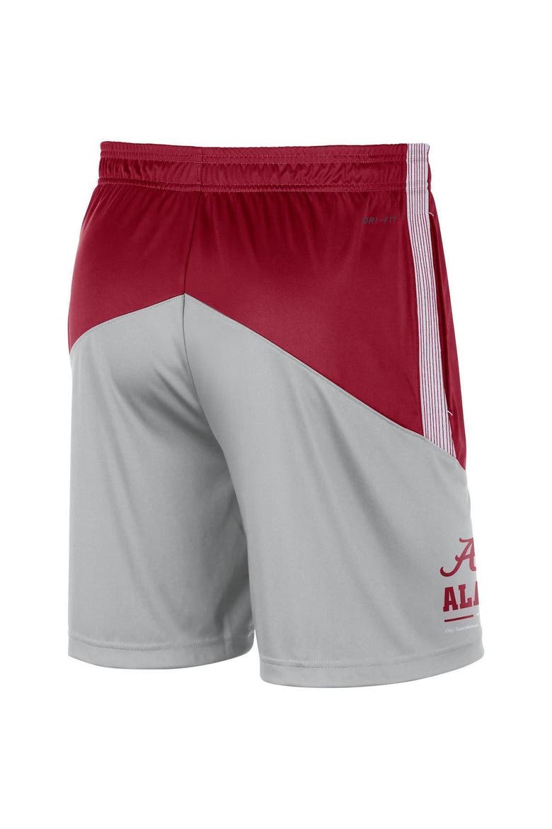 Men's Nike Crimson/Gray Alabama Crimson Tide Team Performance Knit Shorts, Alternate, color, Crimson