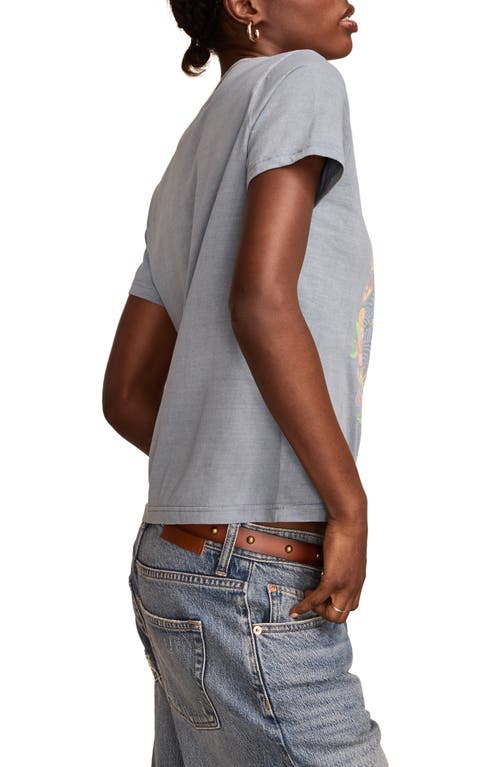 LUCKY BRAND LUCKY BRAND FEEL THE SUNSHINE EMBROIDERED COTTON GRAPHIC T-SHIRT 