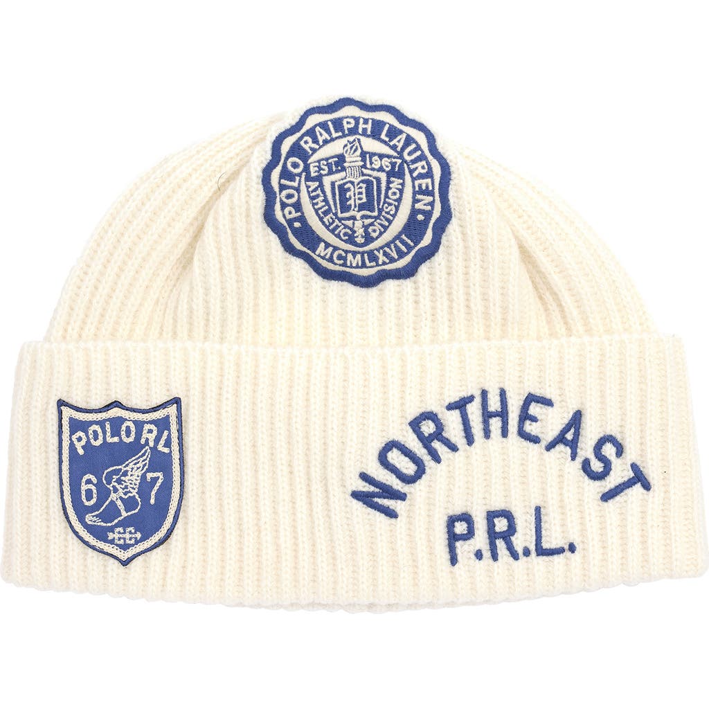 Polo Ralph Lauren Patch Watch Cap In White