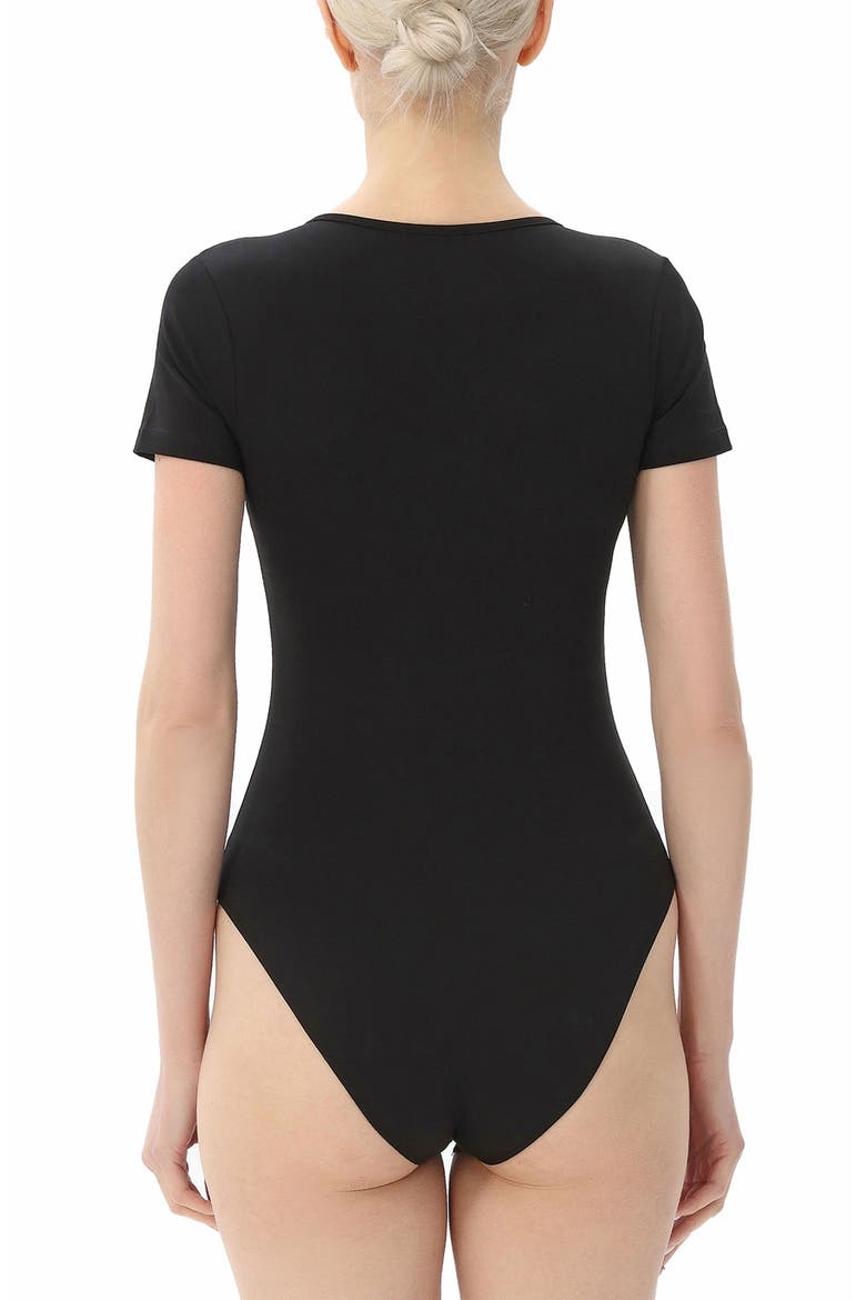 Women's Sweetheart Neck Basic Bodysuit, Alternate, color, Black