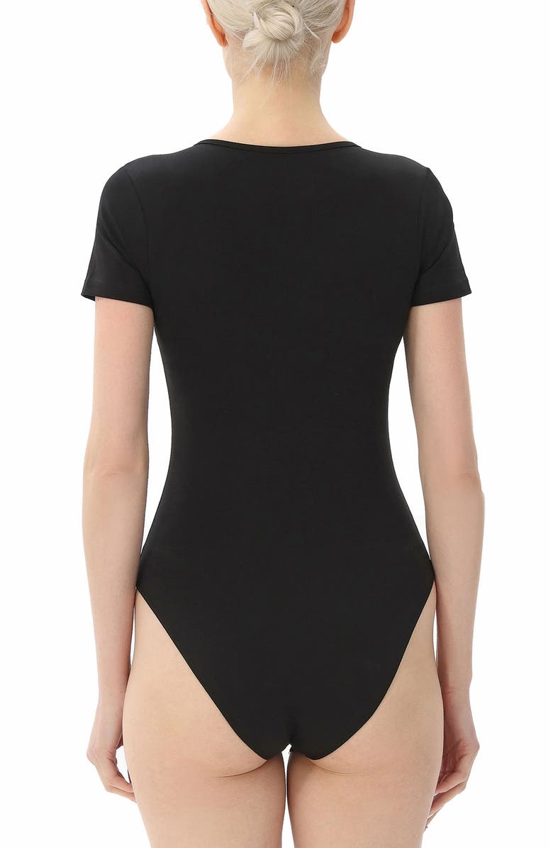Kimi 
Kai Women
s Sweetheart Neck Basic Bodysuit, Alternate, color, Black