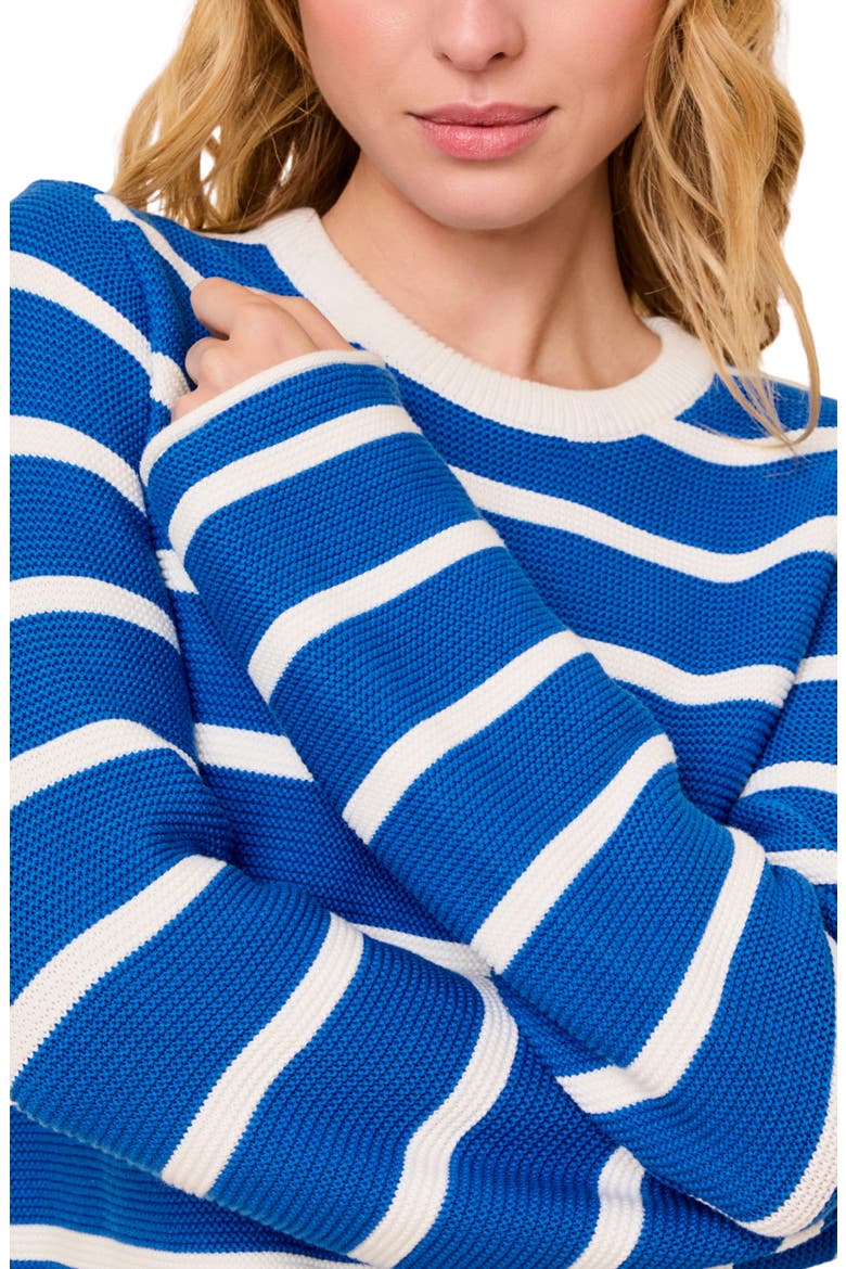 The Hudson Sweater, Alternate, color, OLYMPIAN BLUE BRETON STRIPE