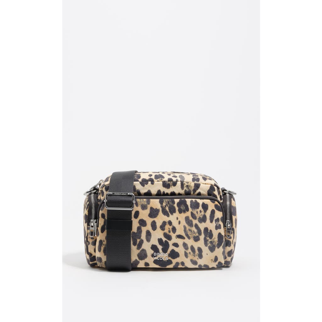 Bimba Y Lola Nylon Crossbody Bag In Animal Print