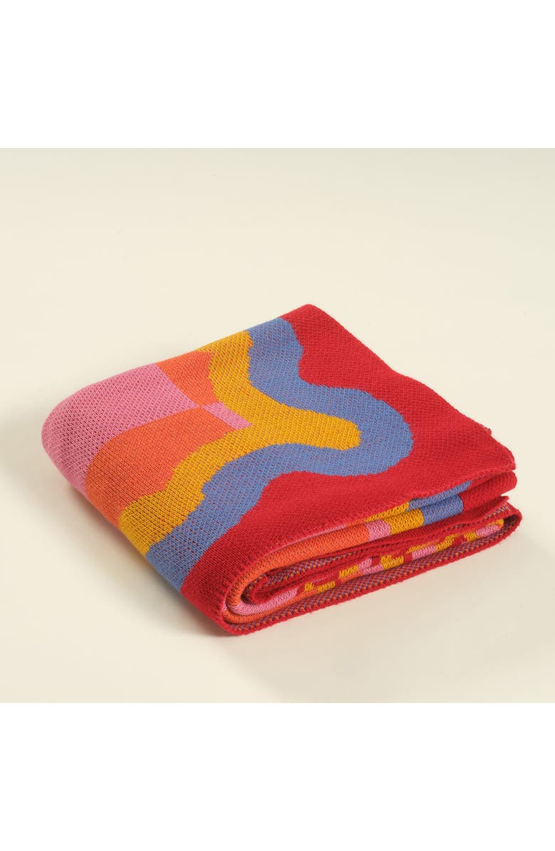 Zsa Zsa Zsu Moda Jacquard Knitted 100% Acrylic Throw 51X67 In Fun, Alternate, color, Pink