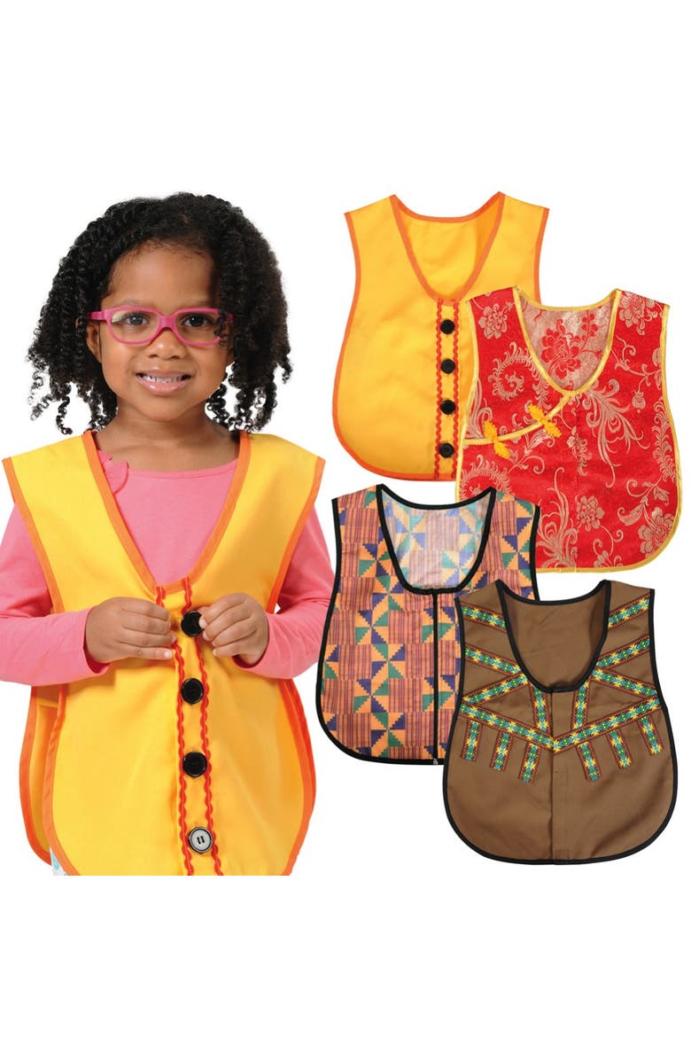 Kaplan Early Learning Company Dressing Vests - Set of 4, Main, color, Multicolored