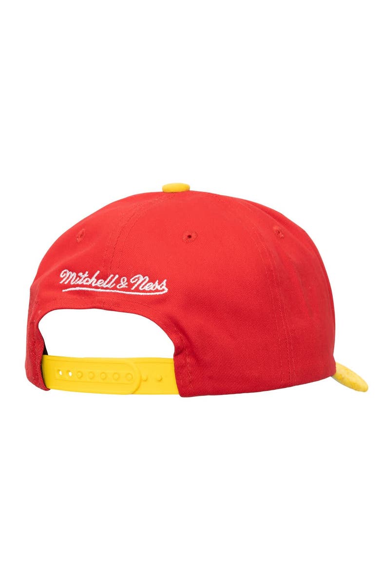 Mitchell & Ness Men's Mitchell & Ness Red/Yellow Houston Rockets May Flowers Adjustable Hat, Alternate, color,