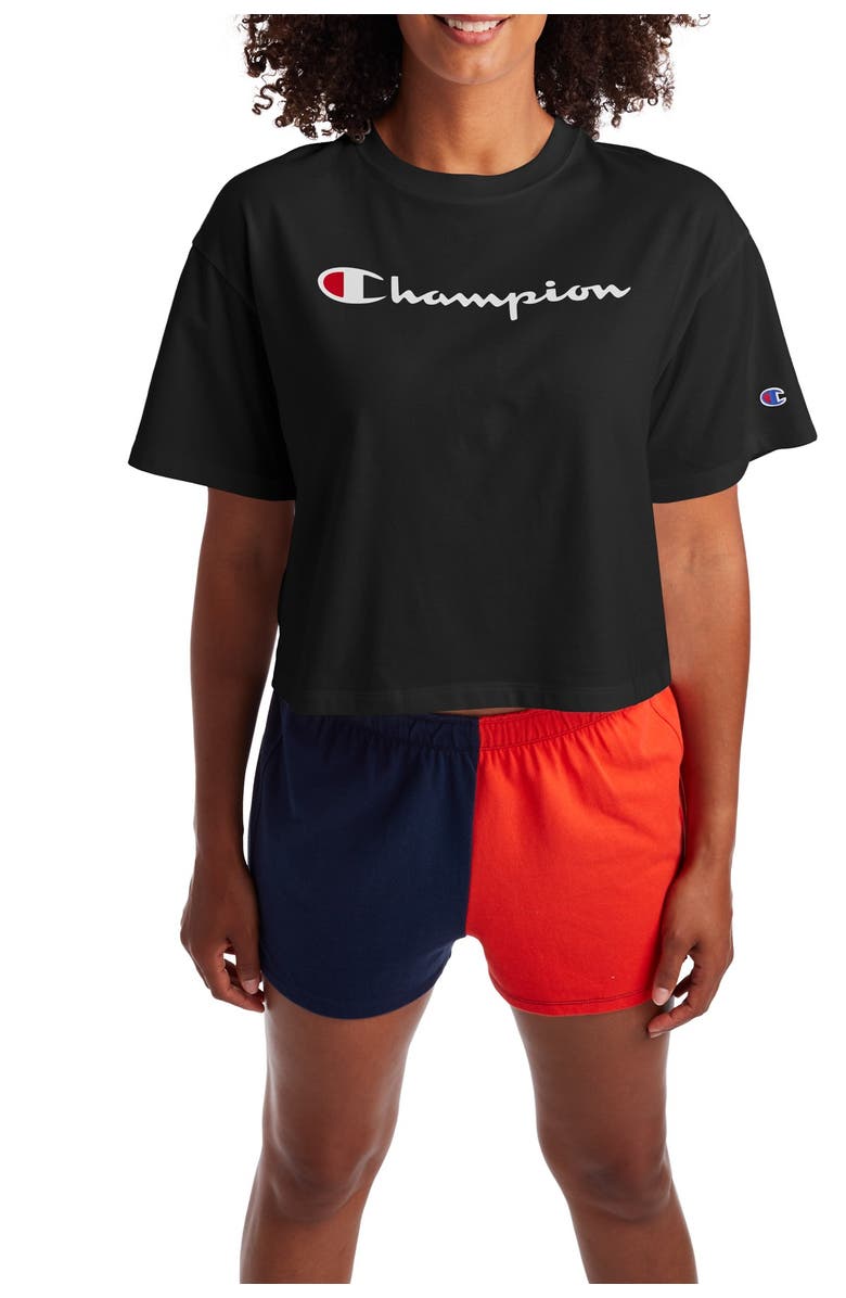 Champion The Cropped Logo T-Shirt, Main, color,