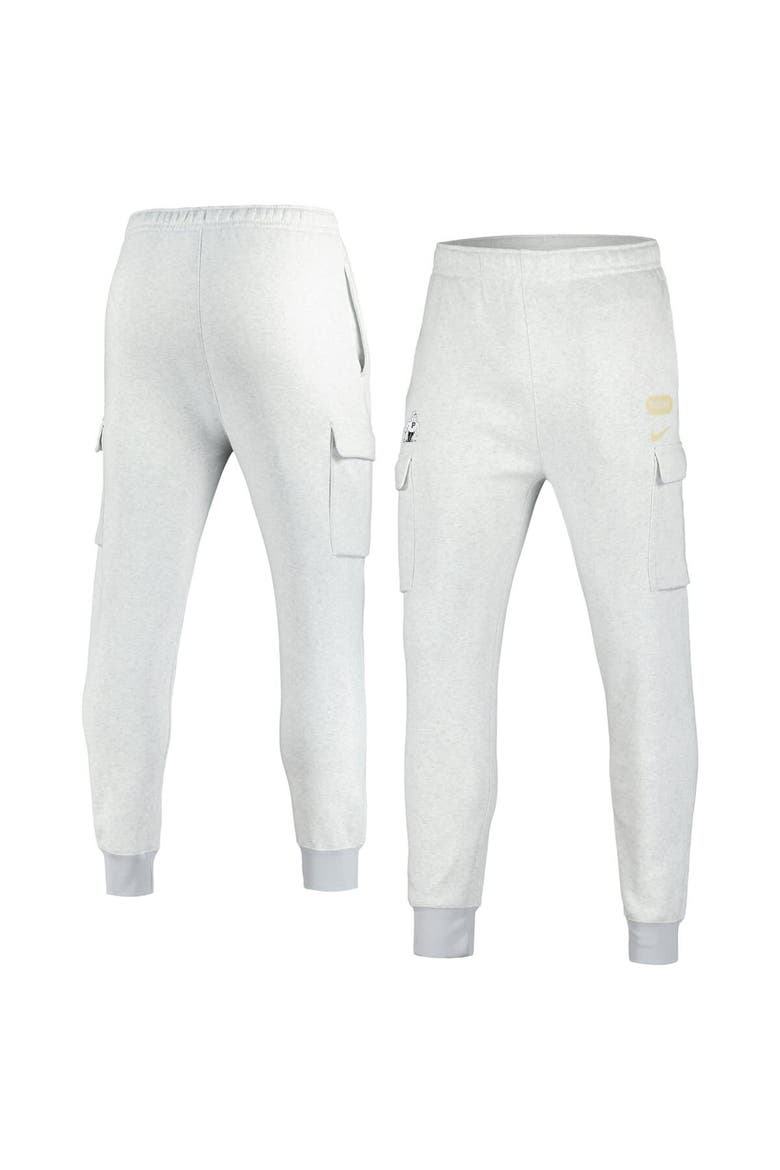 Men's Nike Heather Gray Purdue Boilermakers Club Cargo Jogger Pants, Main, color, Heather Gray