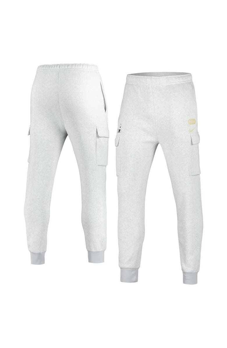 Nike Men's Nike Heather Gray Purdue Boilermakers Club Cargo Jogger Pants, Main, color, 
